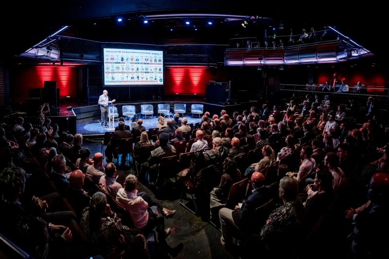 The event taking place in the Sage 2 auditorium