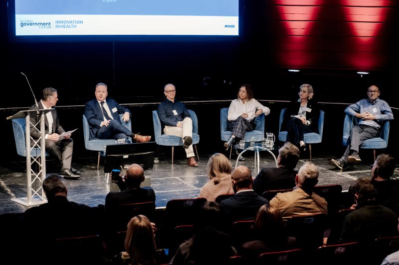 The panel on stage at The Glasshouse, Gateshead
